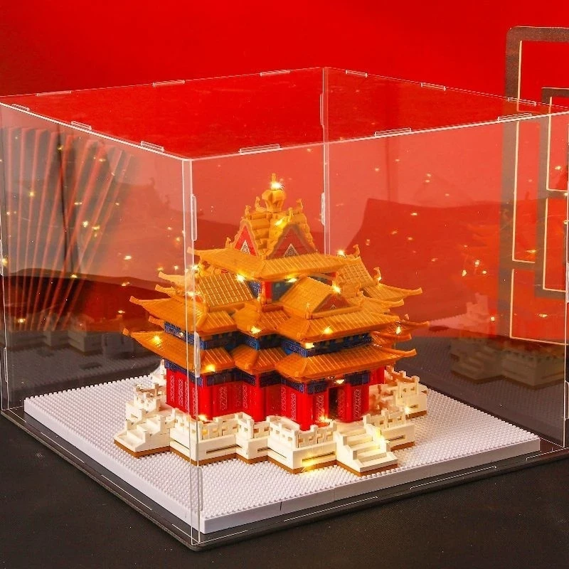 Toys Nano Block Corner Tower Building Block Block Stacking Chinese Architecture Block Brick Gifts